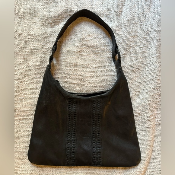 Lilla Lane Black Leather Shoulder Bag Vintage - Picture 3 of 13